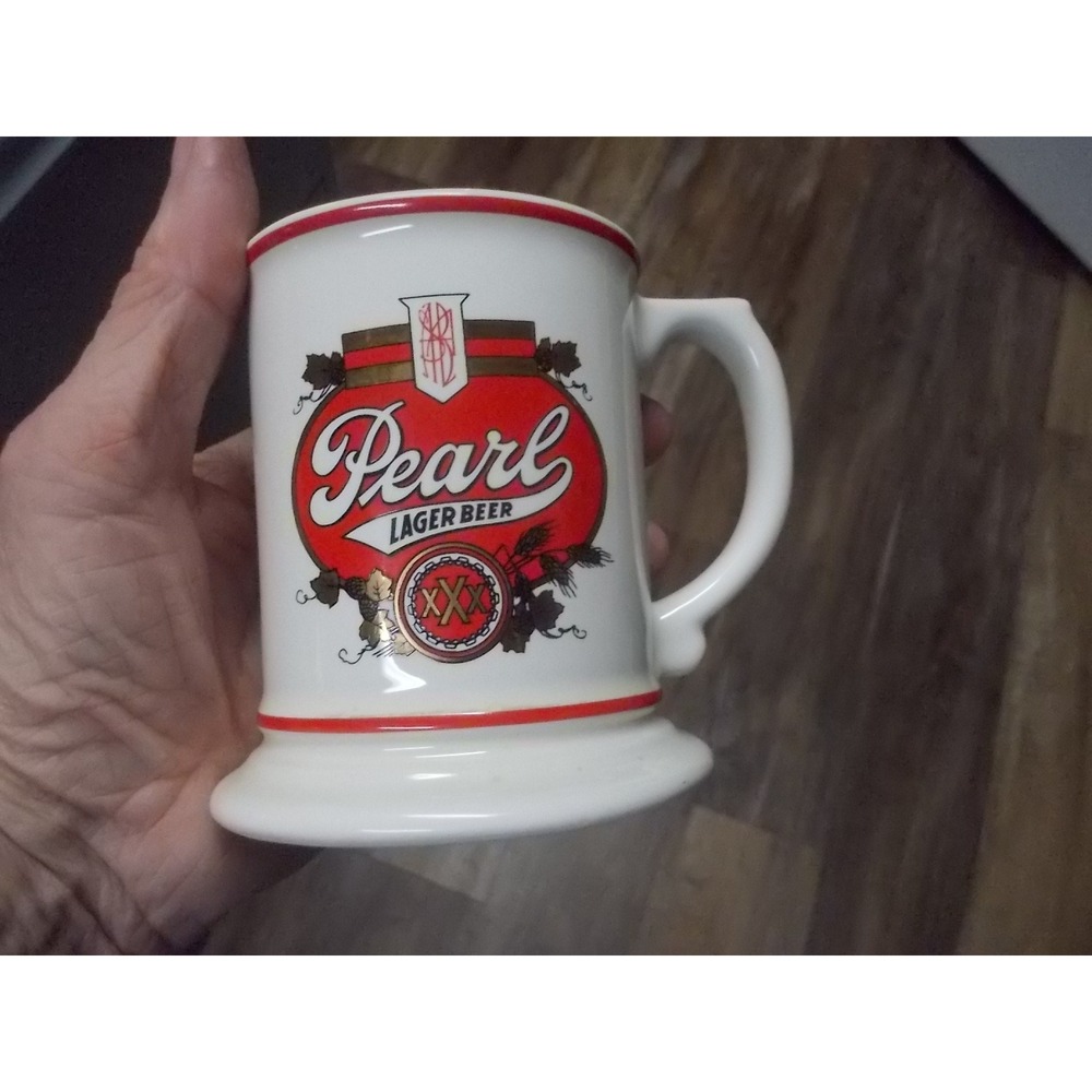 Vintage 1985 Pearl Lager Beer Tankard Mug Great American Breweries Franklin Mint